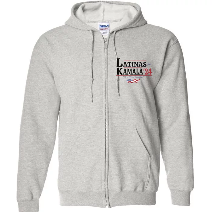 Latinas For Kamala 2024 For The People Art Full Zip Hoodie