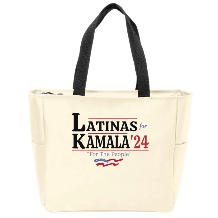 Latinas For Kamala 2024 For The People Art Zip Tote Bag