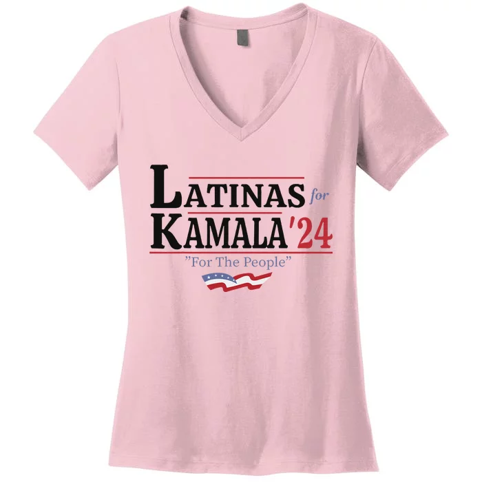 Latinas For Kamala 2024 For The People Art Women's V-Neck T-Shirt