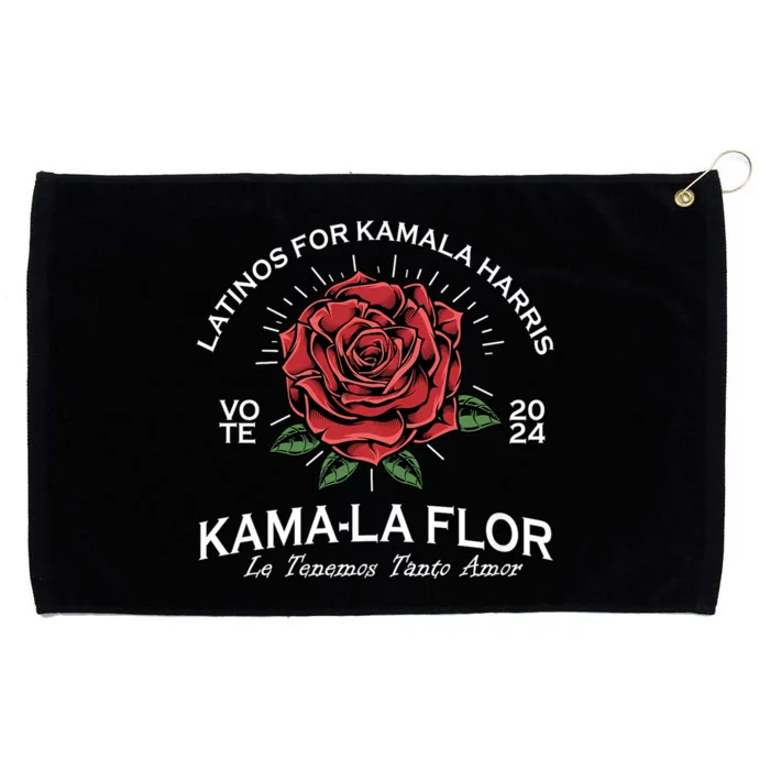 Latinos For Kamala Harris 2024 Vote Kama La Flor Le Temenos Grommeted Golf Towel