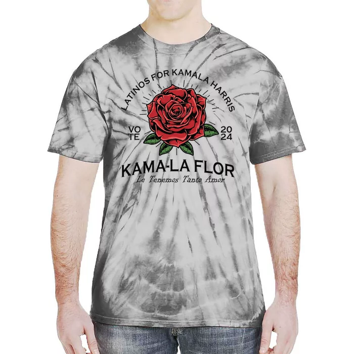 Latinos For Kamala Harris 2024 Vote Kamala Flor Le Temenos Gift Tie-Dye T-Shirt