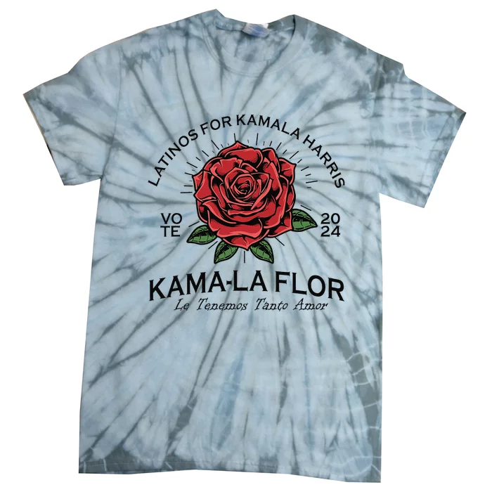 Latinos For Kamala Harris 2024 Vote Kamala Flor Le Temenos Gift Tie-Dye T-Shirt