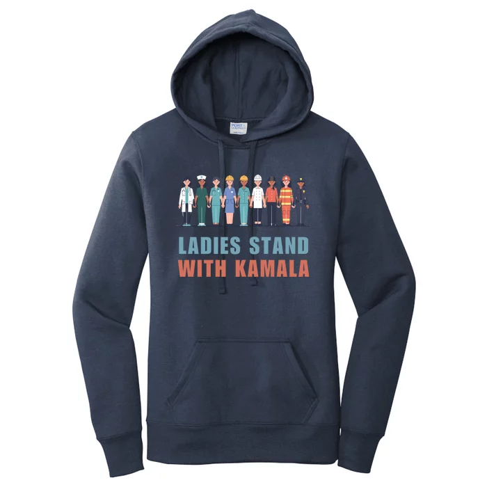 Ladies For Kamala Harris Walz Madam President Cute Gift Women's Pullover Hoodie