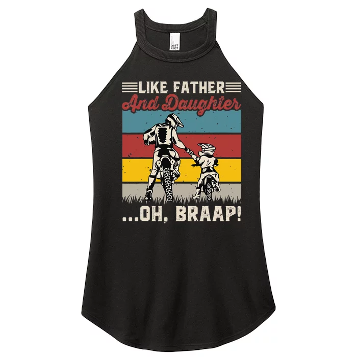 Like Father Like Daughter Motorcyclists Motorcross Lovers Women’s Perfect Tri Rocker Tank