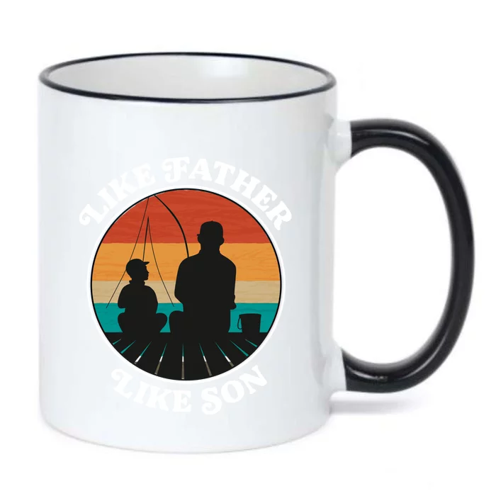 Like Father Like Son Gift Family Fishing Trip Cute Gift Black Color Changing Mug