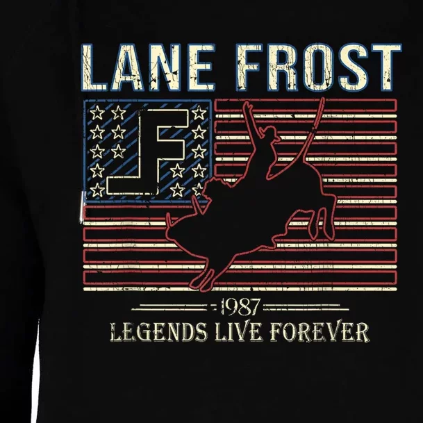 Lane Frost Legends Live Together Rodeo Lover Womens Funnel Neck Pullover Hood