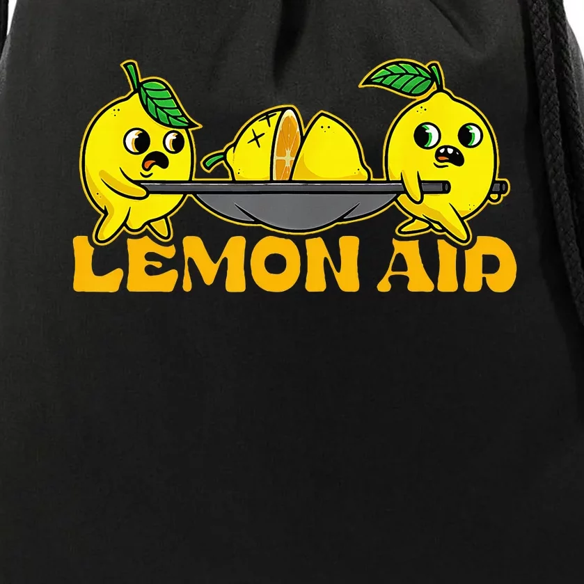 Lemonade Funny Lemon Aid Lemons Food Pun Fruit Nurse Drawstring Bag