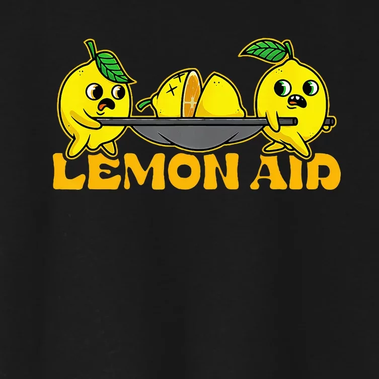 Lemonade Funny Lemon Aid Lemons Food Pun Fruit Nurse Women's Crop Top Tee