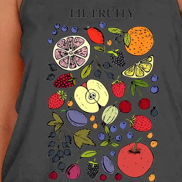 Lil Fruity LGBTQ Fruits Subtle Lesbian LGBTQ Pride Month Women's Knotted Racerback Tank