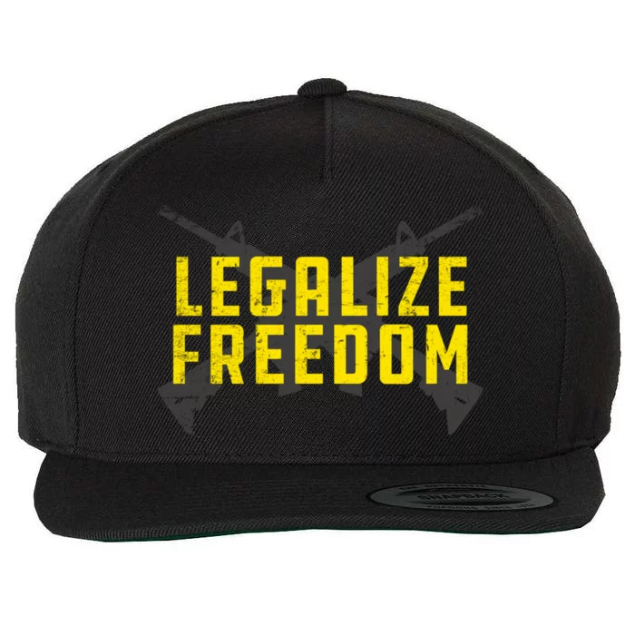 Legalize Freedom Libertarian Argift15 Gun Rights 2nd Adt Gift Wool Snapback Cap