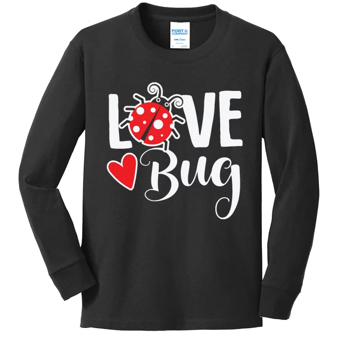 Ladybug Funny Love Bug Kids Long Sleeve Shirt