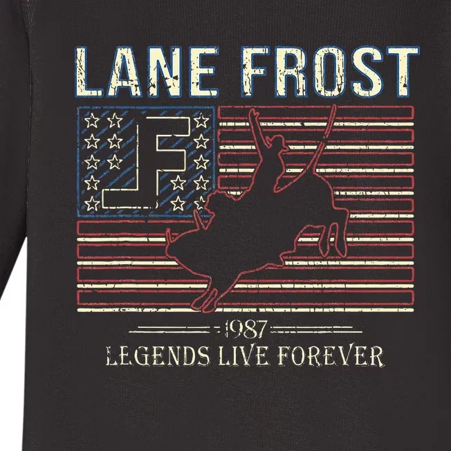 Lane Frost Legends Live Together Rodeo Lover Baby Long Sleeve Bodysuit