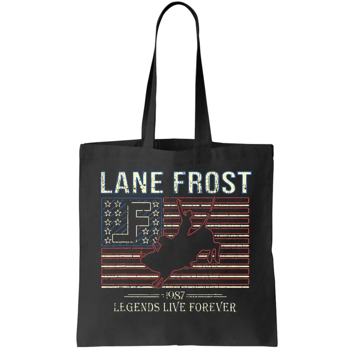 Lane Frost Legends Live Together Rodeo Lover Tote Bag