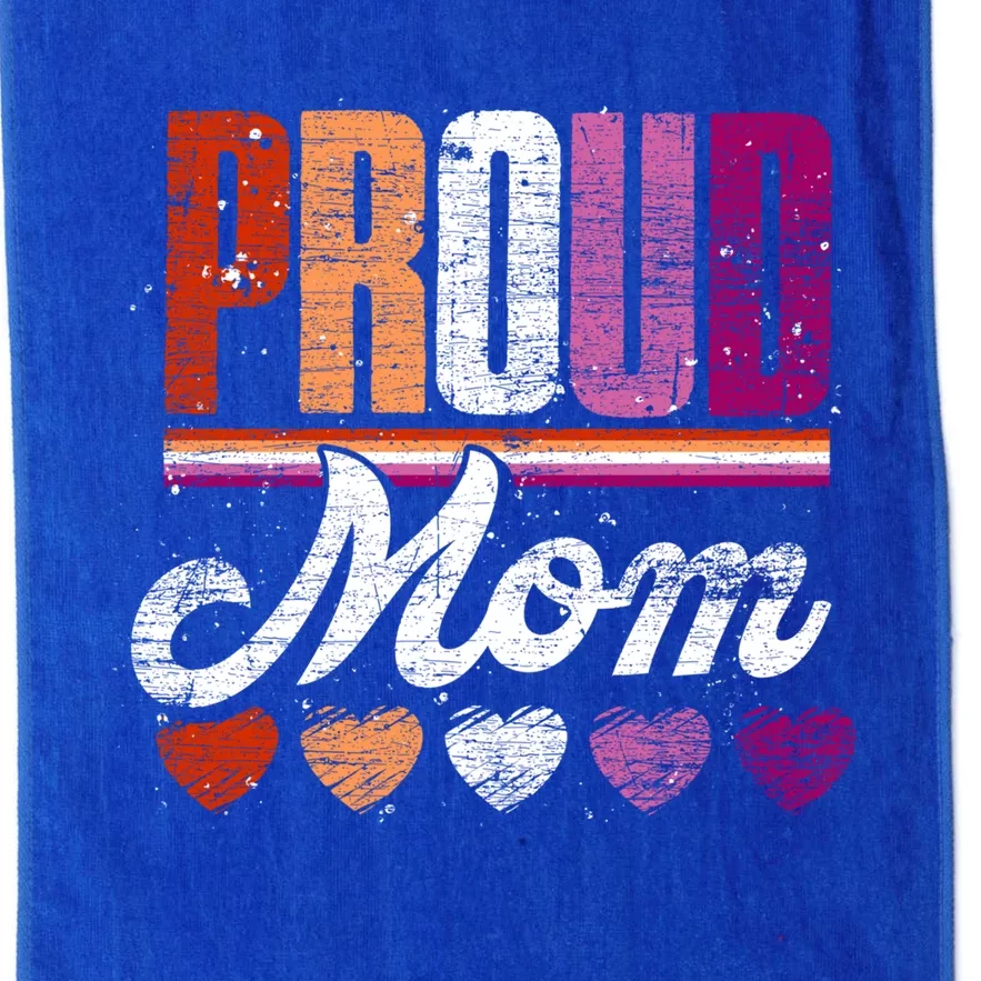 Lesbian Flag Lgbtq Pride Month Proud Mom Queer Equality Lgbt Gift Platinum Collection Golf Towel