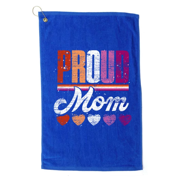 Lesbian Flag Lgbtq Pride Month Proud Mom Queer Equality Lgbt Gift Platinum Collection Golf Towel