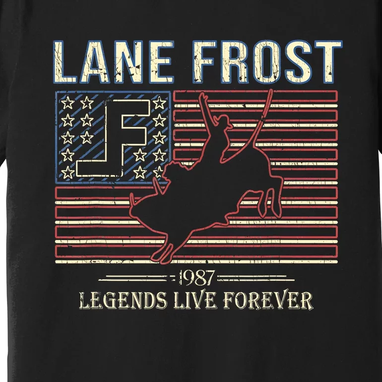 Lane Frost Legends Live Together Rodeo Lover Premium T-Shirt