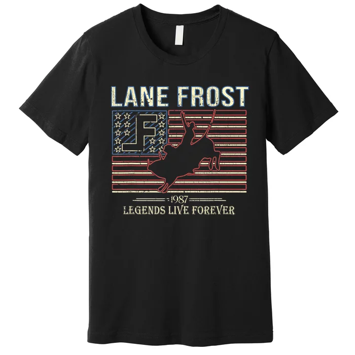 Lane Frost Legends Live Together Rodeo Lover Premium T-Shirt