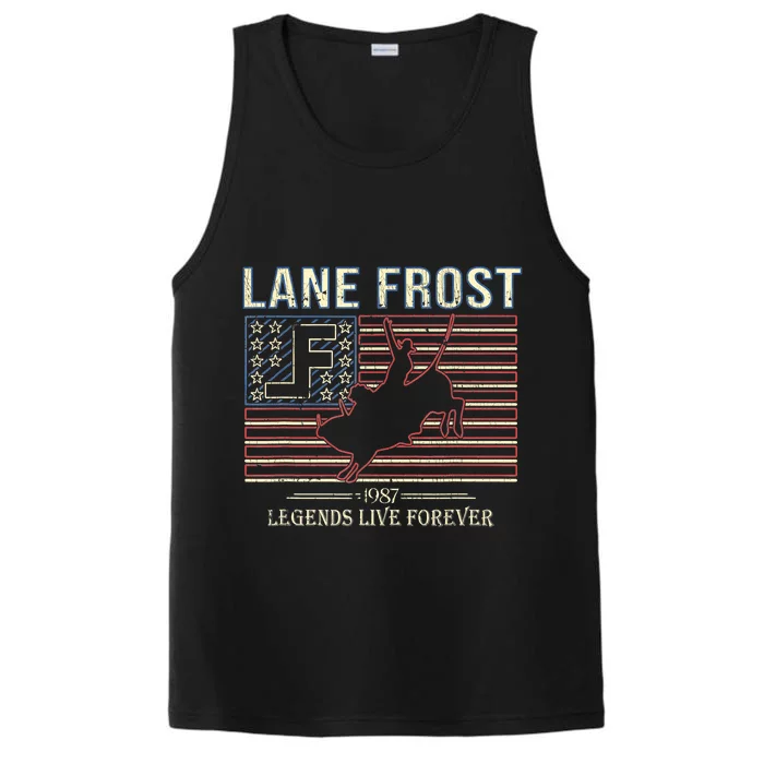 Lane Frost Legends Live Together Rodeo Lover Performance Tank