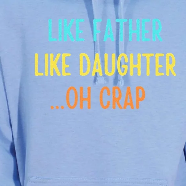 Like Father Like Daughter Oh Crap Retro Vintage Fathers Day Unisex Surf Hoodie