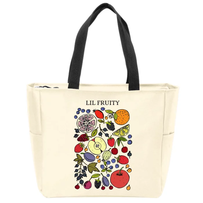 Lil Fruity LGBTQ Fruits Subtle Lesbian LGBTQ Pride Month Zip Tote Bag