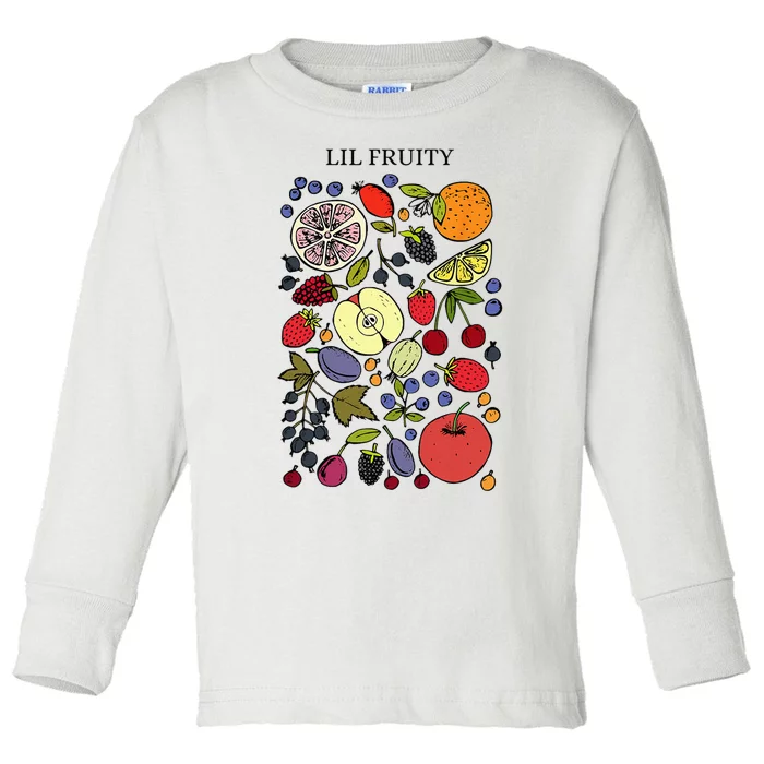 Lil Fruity LGBTQ Fruits Subtle Lesbian LGBTQ Pride Month Toddler Long Sleeve Shirt