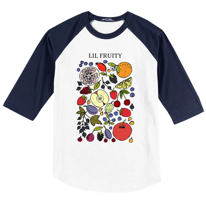 Lil Fruity LGBTQ Fruits Subtle Lesbian LGBTQ Pride Month Baseball Sleeve Shirt