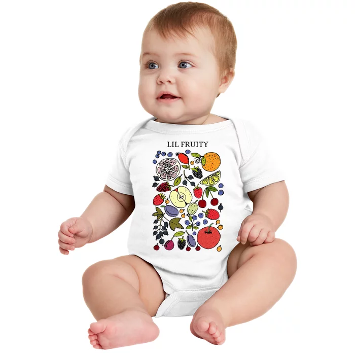 Lil Fruity LGBTQ Fruits Subtle Lesbian LGBTQ Pride Month Baby Bodysuit