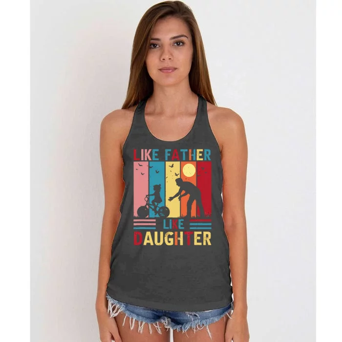 Like Father Like Daughter Oh Crap FatherS Day Women's Knotted Racerback Tank