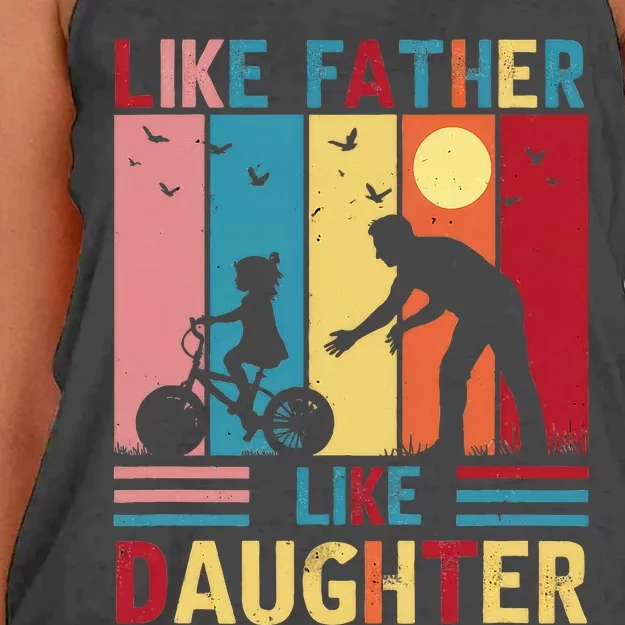 Like Father Like Daughter Oh Crap FatherS Day Women's Knotted Racerback Tank