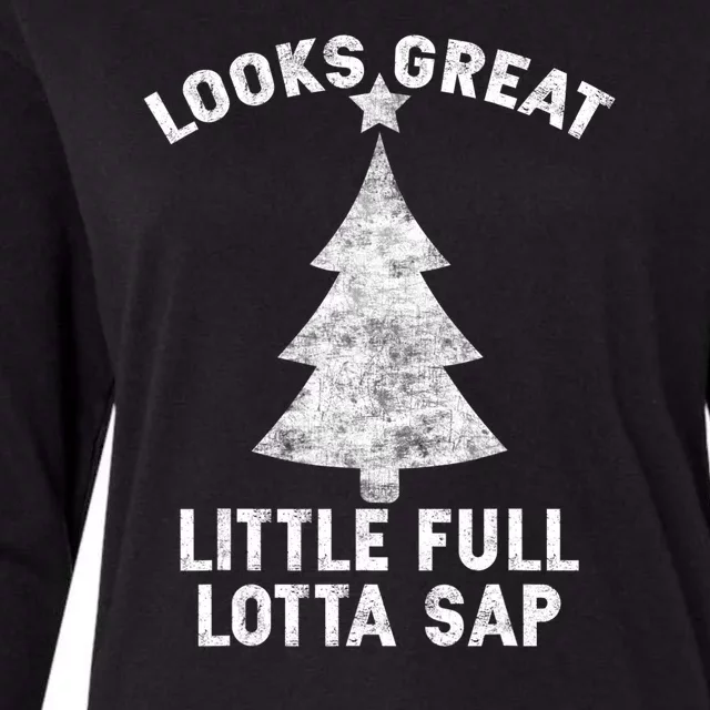 Little Full Lotta Sap Tee Christmas Vacation Santa Womens Cotton Relaxed Long Sleeve T-Shirt