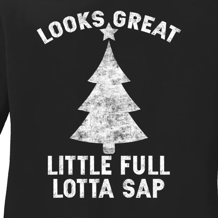 Little Full Lotta Sap Tee Christmas Vacation Santa Ladies Long Sleeve Shirt