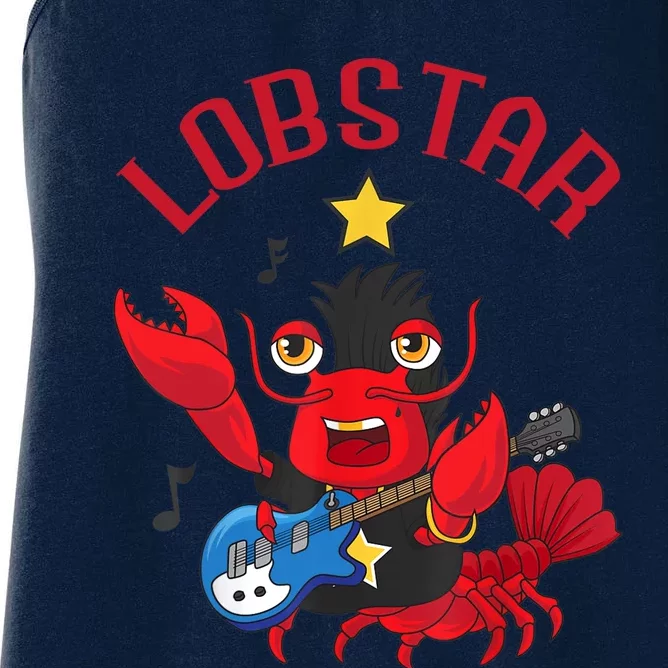 Lobstar Funny Lobster Pun Gift Women's Racerback Tank