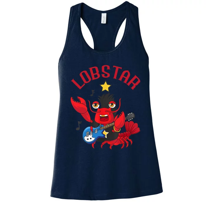 Lobstar Funny Lobster Pun Gift Women's Racerback Tank