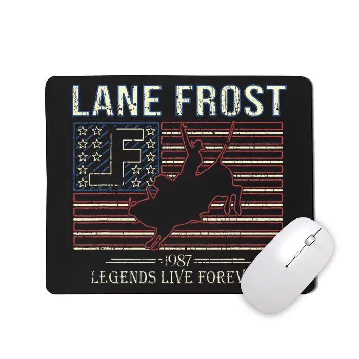 Lane Frost Legends Live Together Rodeo Lover Mousepad