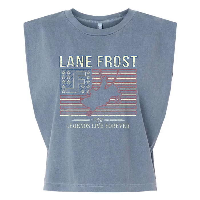 Lane Frost Legends Live Together Rodeo Lover Garment-Dyed Women's Muscle Tee