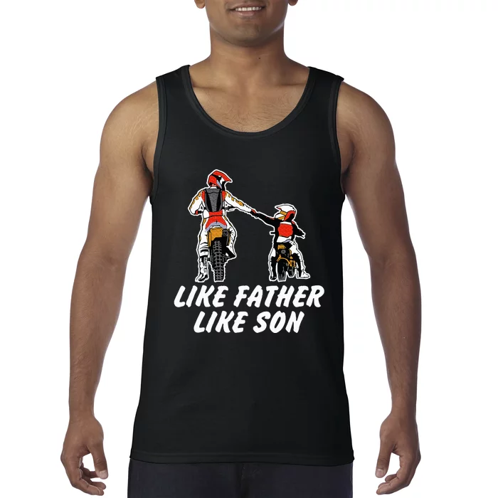 Like Father Like Son Dirt Bike Riding Motocross Tank Top