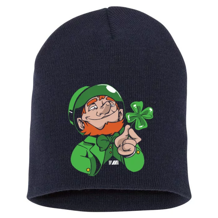 Leprechaun Four Leaf Short Acrylic Beanie