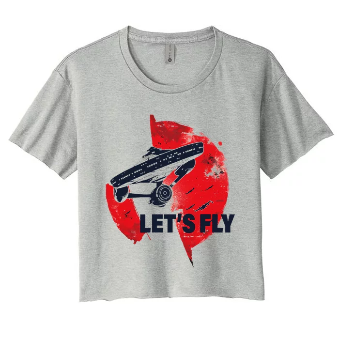 Lets Fly Women's Crop Top Tee