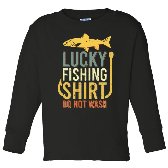 Lucky Fishing Toddler Long Sleeve Shirt