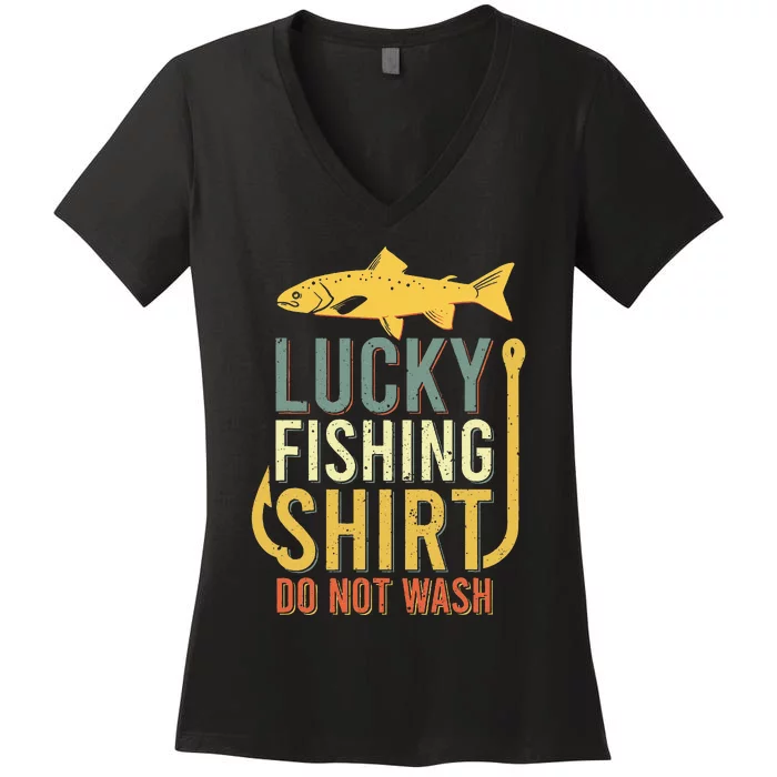 Lucky Fishing Women's V-Neck T-Shirt