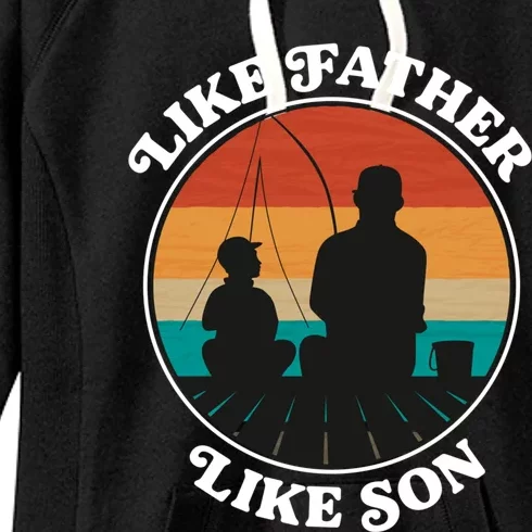 Like Father Like Son Funny Gift Family Fishing Trip Cool Gift Women's Fleece Hoodie