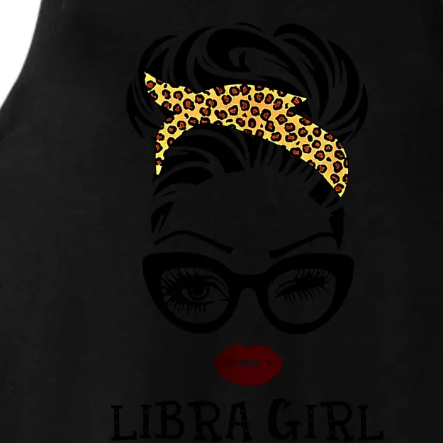 Libra Face Leopard Bandana Wink Eye Gift Ladies Tri-Blend Wicking Tank