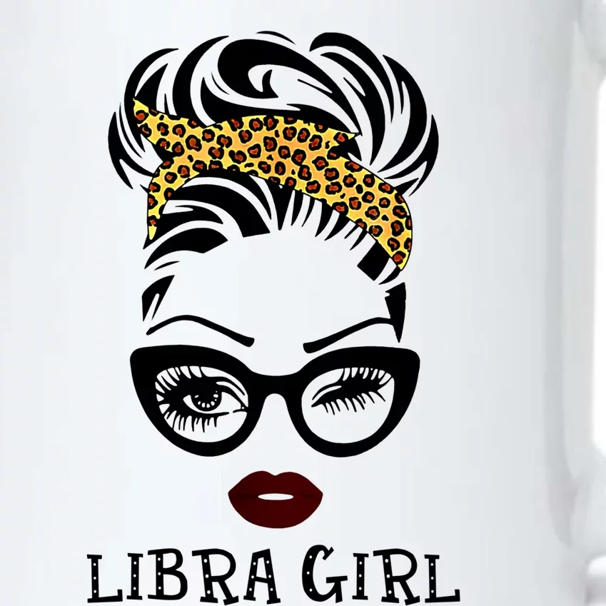 Libra Face Leopard Bandana Wink Eye Gift Black Color Changing Mug