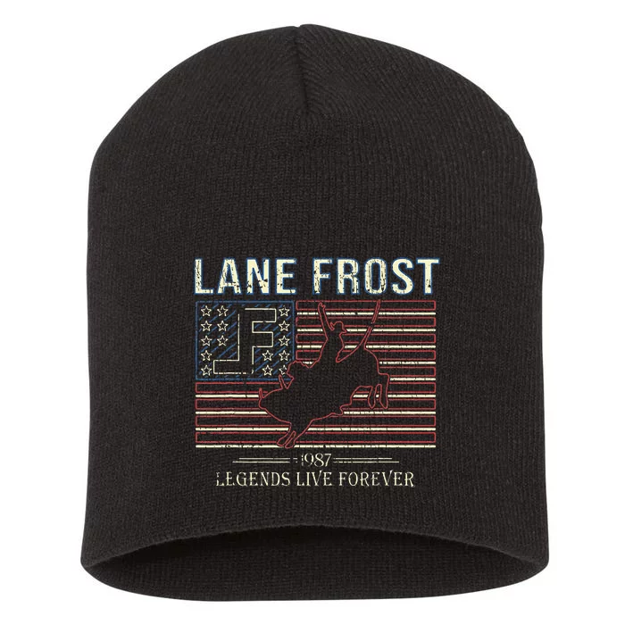 Lane Frost Legends Live Together Rodeo Lover Short Acrylic Beanie