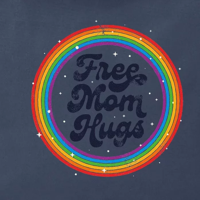 LGBTQ Free Mom Hugs Gay Pride LGBT Ally Rainbow Mother's Day Zip Tote Bag