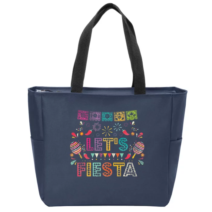 Lets Fiesta Mexico Zip Tote Bag