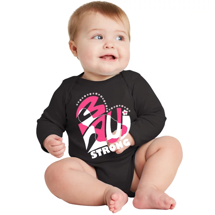 Love For Maui Hawaii Heart Flowers Ocean Beaches Strong Baby Long Sleeve Bodysuit