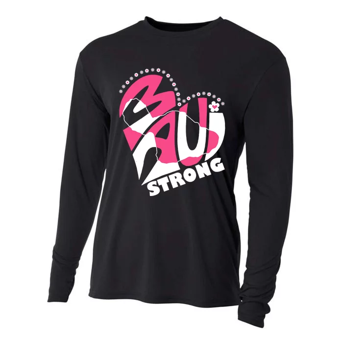 Love For Maui Hawaii Heart Flowers Ocean Beaches Strong Cooling Performance Long Sleeve Crew