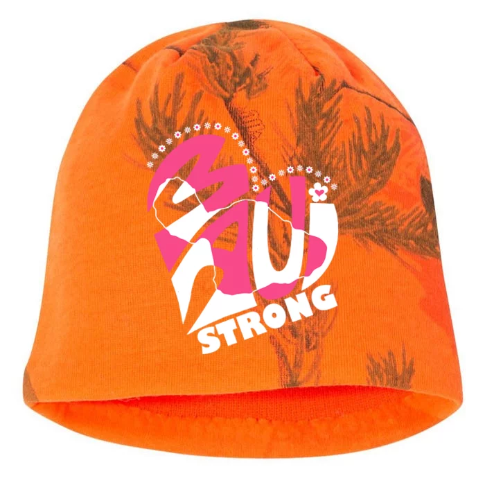 Love For Maui Hawaii Heart Flowers Ocean Beaches Strong Kati - Camo Knit Beanie