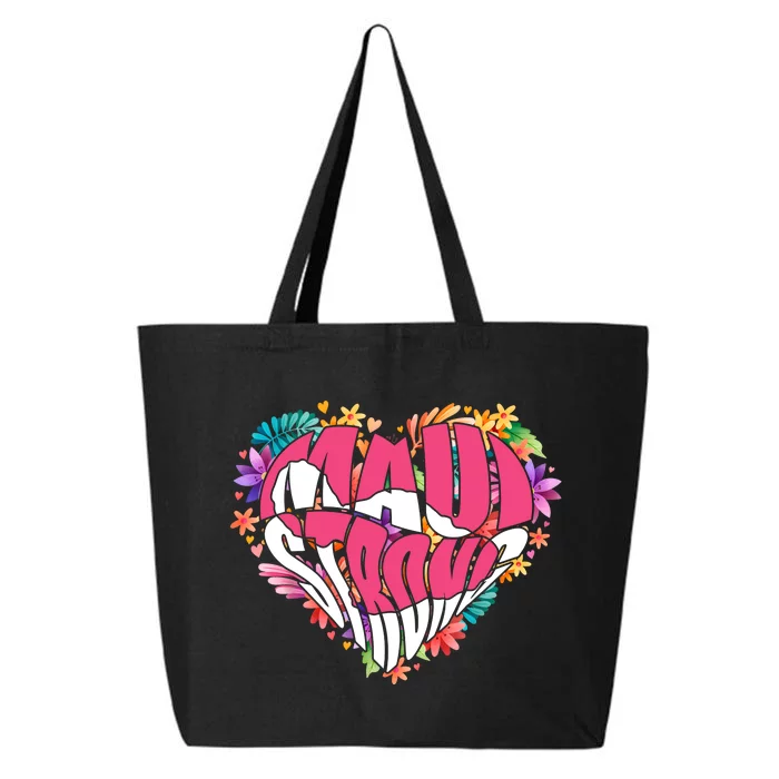 Love For Maui Hawaii Heart Flowers Ocean Beaches 25L Jumbo Tote